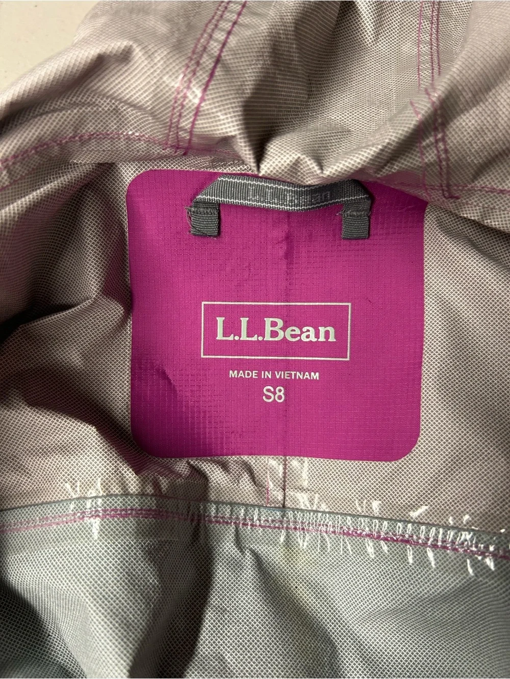 L.L.Bean - pink and blue child’s raincoat